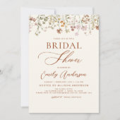 Invitation Script de Fête des mariées de Fleur sauvage Boho T (Devant)