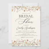 Invitation Script de Fête des mariées Fleur sauvage Boho (Devant)