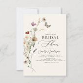 Invitation Script de Fête des mariées Fleur sauvage Boho (Devant)