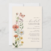 Invitation Script de Fête des mariées Fleur sauvage Boho Wate (Devant)