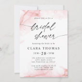 Invitation Script de Fête des mariées minimal simple | Rose p (Devant)