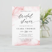 Invitation Script de Fête des mariées minimal simple | Rose p (Debout devant)