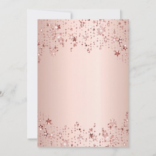 Invitation Script de fille étoile rose de confirmation (Dos)