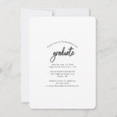 Invitation Script de fin d'études Photo Grad Open House 2026 (Dos)
