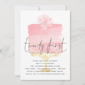 Invitation Script de gâteau rose moderne 21e anniversaire (Devant)