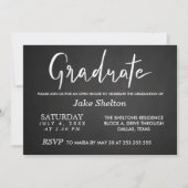 Invitation Script de graduation Chalkboard Open House (Devant)