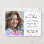 Invitation Script de graduation Parties scintillant multicolo (Devant)