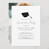 Invitation Script de graduation Photo 2025 Grad Party (Devant / Derrière)