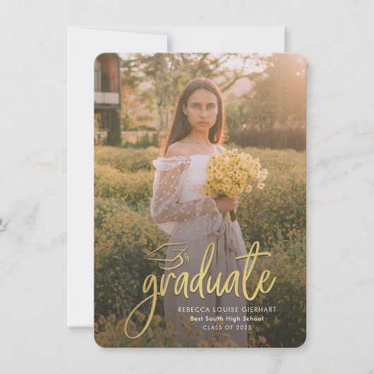 Invitation Script de graduation Photo Grad Open House 2025 (Devant)