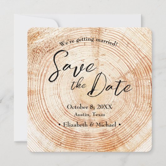 Invitation Script de manutention Bois rustique Imprimer Maria (Devant)