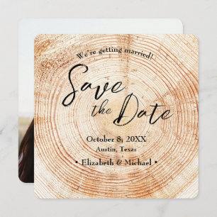 Invitation Script de manutention Bois rustique Imprimer Maria