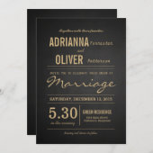 Invitation Script de Mariage de tableau de bord rustique vint (Devant / Derrière)