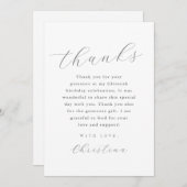 Invitation Script de Merci minimal de Quinceanera (Devant / Derrière)