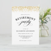 Invitation Script de Parties scintillant Gold de la partie de (Debout devant)