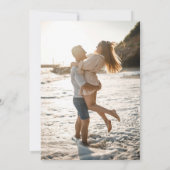 Invitation Script de photo de couples modernes chic Mariage (Dos)