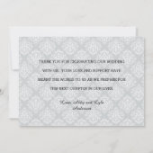 Invitation Script de remerciement Photo - Merci (Dos)