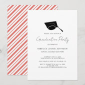 Invitation Script de remise des diplômes 2026 Élégant Fête de (Devant / Derrière)