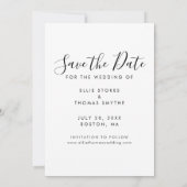 Invitation Script de sauvegarde de date Photo (Dos)