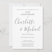 Invitation Script de signature du 25e anniversaire du Mariage (Devant)