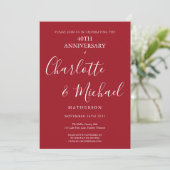 Invitation Script de signature pour les 40 ans de mariage Rub (Debout devant)