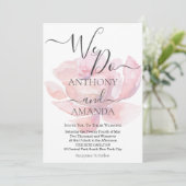 Invitation Script de superposition du rose de l'aquarelle du (Debout devant)