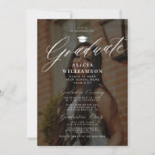 Invitation Script de superposition photo moderne fête de grad (Devant)