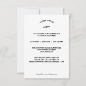 Invitation Script de troisième cycle vertical - 3x5 Graduatio (Dos)