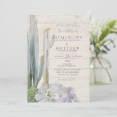 Invitation Script de typographie moderne Succulente de Cactus (Debout devant)