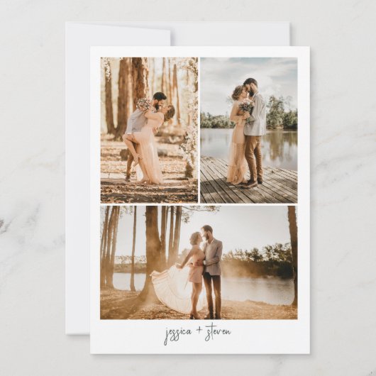 Invitation Script de verdure tropicale palmier 3 mariage phot (Dos)