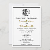 Invitation Script de vigne noir Monogramme B&G do-it-yourself (Devant)