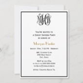 Invitation Script de vigne noir Monogramme B&G do-it-yourself (Devant)