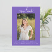 Invitation Script Décontracté à la mode Photo Graduation Invi (Debout devant)