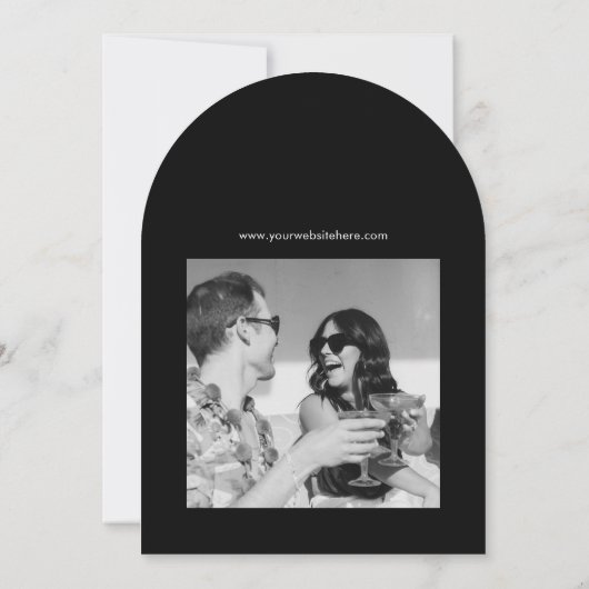 Invitation Script décontracté Enregistrer La Date Mariage De  (Dos)
