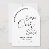 Invitation Script décontracté Enregistrer La Date Mariage De  (Devant)