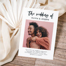 Script Décontracté et photo chic | Mariage