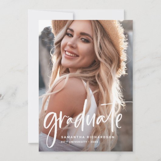 Invitation Script Décontracté| Parti des diplômes de deux pho (Devant)