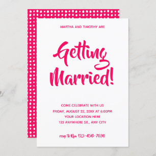 Invitation Script Décontracté rose  Groupe d'engagement