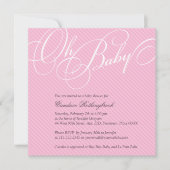 Invitation Script Diagonals dans l'invitation au Baby shower (Devant)