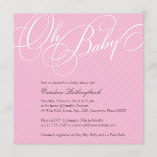 Invitation Script Diagonals dans l'invitation au Baby shower 
