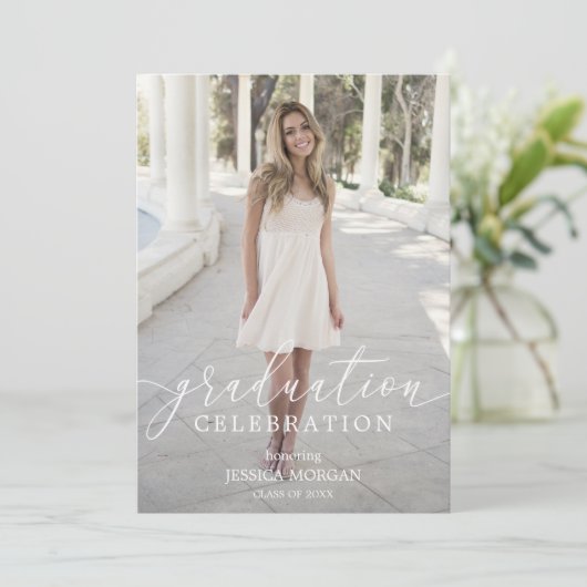 Invitation Script d'invitation de la fête de graduation avec  (Debout devant)