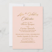 Invitation Script Doré Après la Célébration du Mariage Fard R (Devant)