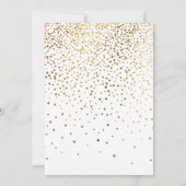 Invitation Script Doré Félicité Éternelle Confettis Dos (Dos)