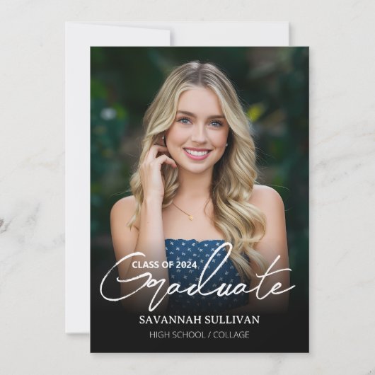 Invitation Script du diplôme d'études supérieures (Devant)