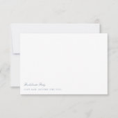 Invitation Script Dusty Blue & White Bachelorette Party Card (Devant)