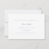 Invitation Script Dusty Blue & White Bachelorette Party Card (Dos)