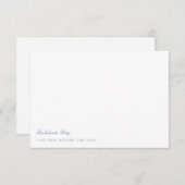 Invitation Script Dusty Blue & White Bachelorette Party Card (Devant / Derrière)