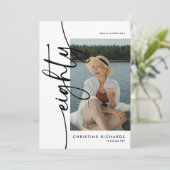 Invitation Script Eighty 4 Collage Photo 80e Anniversaire (Debout devant)