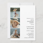 Invitation Script Eighty 4 Collage Photo 80e Anniversaire (Dos)