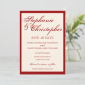 Invitation Script Elegance Wedding Enregistrer la date Faire- (Debout devant)