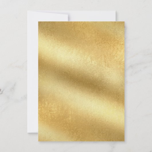 Invitation Script élégant avec Mariage semi-formel Gold Edge (Dos)